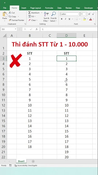 Cách xem các sheet trong excel 2007