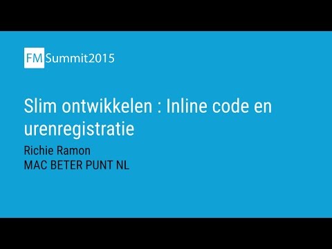 Slim ontwikkelen : Inline code en urenregistratie - Richie Ramon