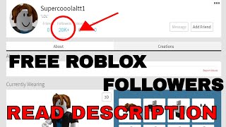 Roblox Bot Follower Safest Easiest Way 20k Free Roblox Followers Youtube - roblox follower bot no download