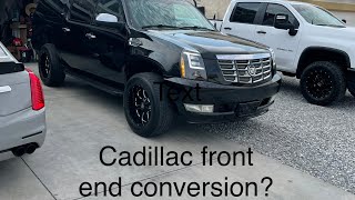 Yukon suburban front end conversion to Cadillac