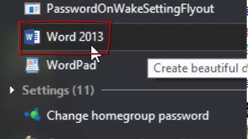 more way to open Microsoft word 2013 in window 10