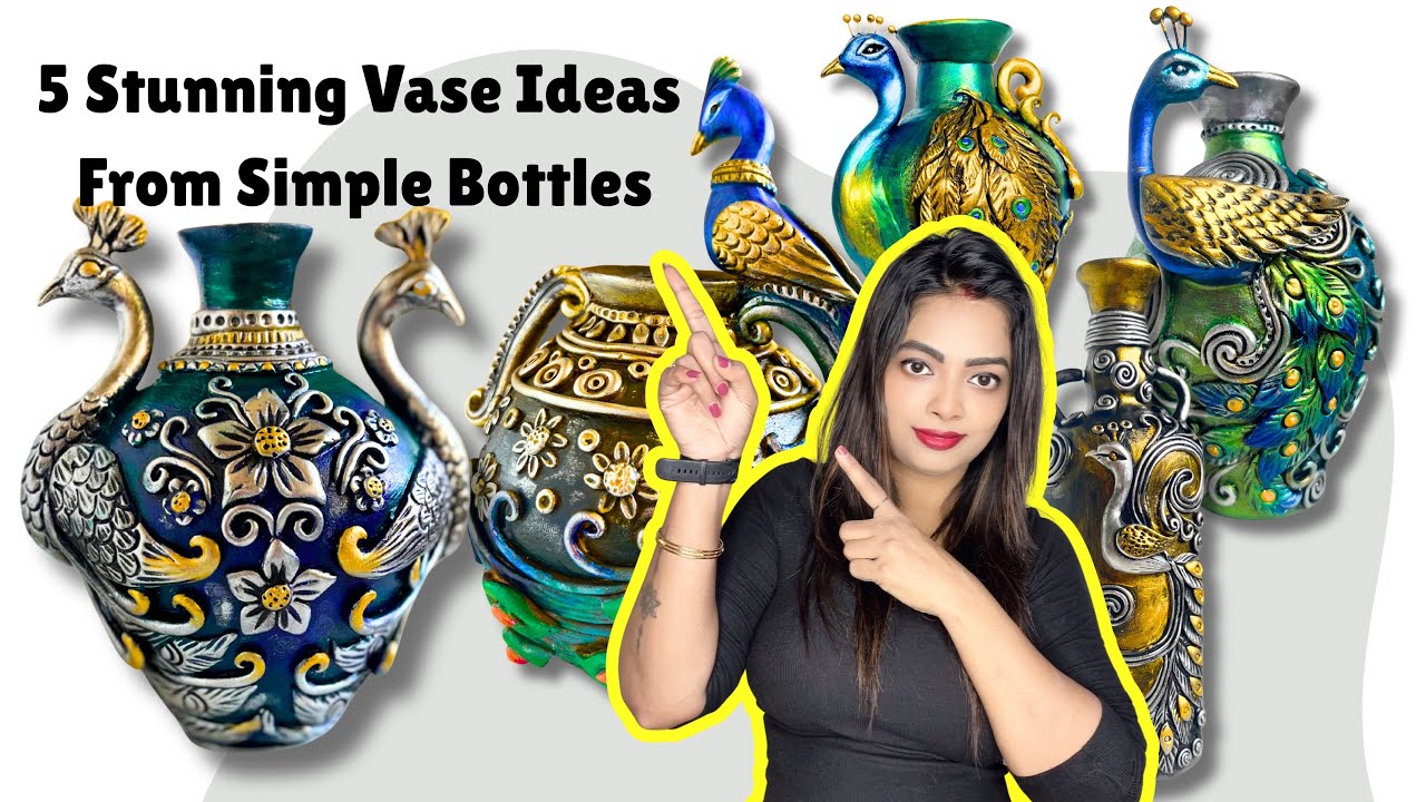 5 Easy DIY Vase Designs | Transform Waste Glass Bottles into Stunning Home Décor