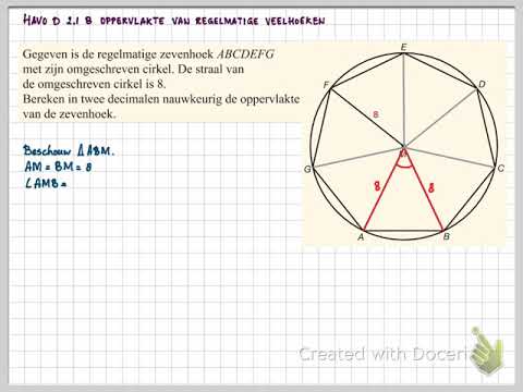 Getal en Ruimte havo D 2.1 B Oppervlakte van regelmatige veelhoeken