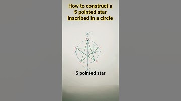 how to construct a 5 pointed star inscribed in a circle || five pointed star#easy#shorts#geometric