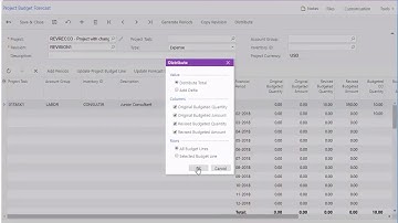 MYOB Acumatica Project Budget Forecasts