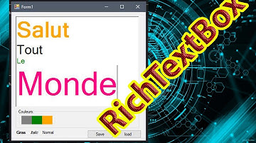 [Visual Basic .Net] Le contrôle RichTextBox (Tutoriel avancé + exemple d