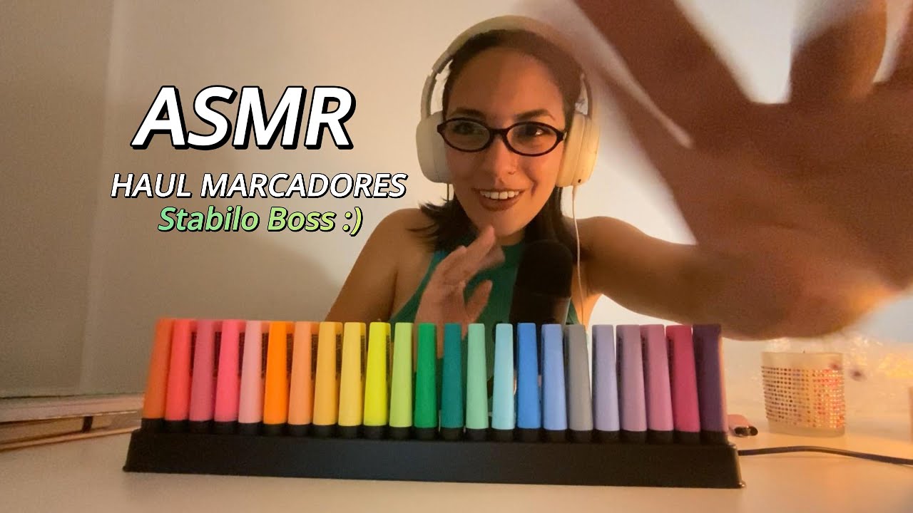 ASMR | HAUL Probando MARCADORES Stabilo Boss🖍️❤️✨