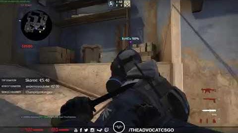 CSGO Ace Mirage UMP + underpass push tactic