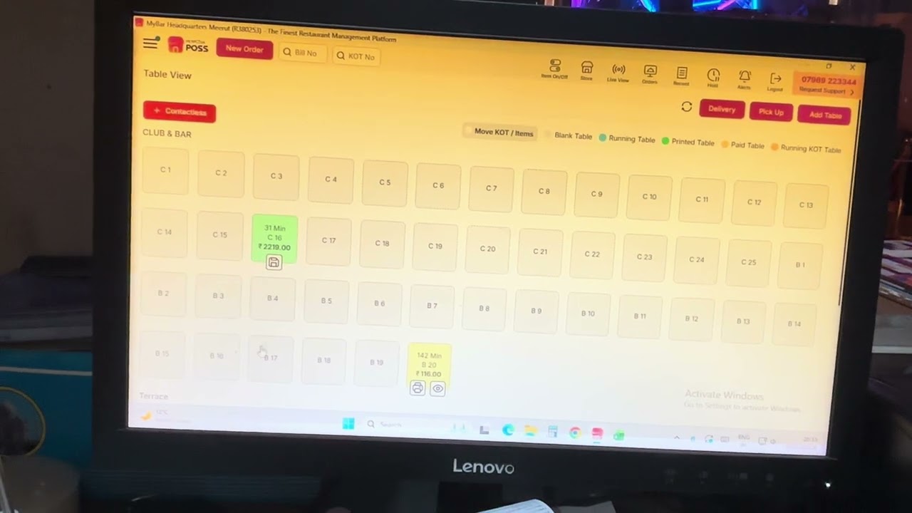 petpooja billing software me bill card me kaise sattle karte hai 