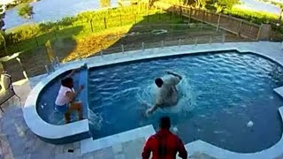 Former Detroit Pistons star Andre Drummond rescues son from pool