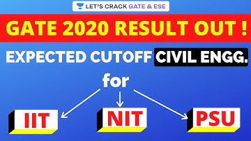 GATE 2020 Result Out! | Expected GATE Cut Off 2020 | Civil Engineering | For IIT, NIT and PSU