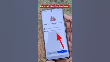 Facebook Live Problem |  Meet the following criteria to go live facebook #shorts #facebook