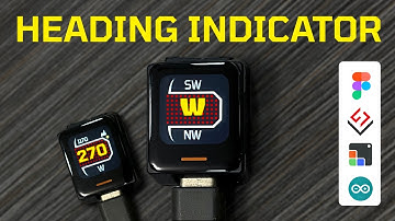 Heading indicator ui on ESP32 C6, Lilygo T QT C6 LVGL #lvgl #compass #aviation #hmi #diy #esp32