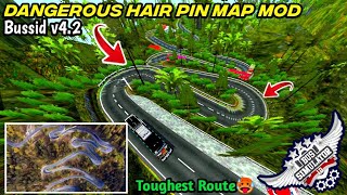 Bussid v4.2 | ❗Very Dangerous Hairpin Bends Map Mod | 🥵High-Risk Route Map Mod | #Bussid #Mods screenshot 1