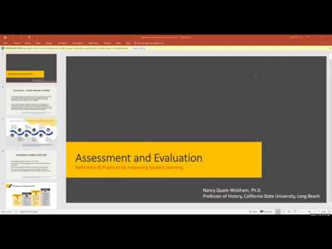 Assessment And Evaluation: Definitions U0026 Practices For Improving Student Learning Webinar Recording