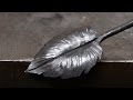 Blacksmithing - Forging a larger decorative leaf