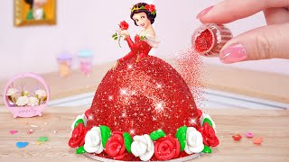 SNOW WHITE CAKE 💖 Wonderful Miniature Princess Pull me up Cake Decorating 🍎 Mini Cakes Making