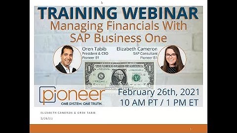 Training: Managing Financials With SAP Business One