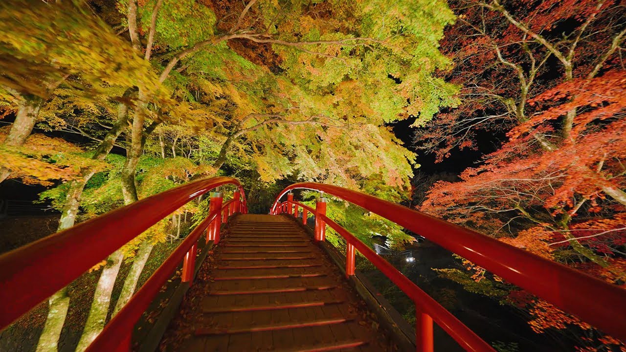 伊香保温泉 河鹿橋の紅葉 群馬県 Autumn Colors Ikaho Onsen Kajika Bridge Japan Trip Youtube