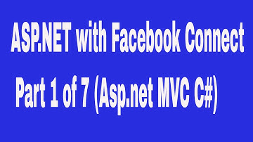 ASP NET with Facebook Connect Part 1 of 7