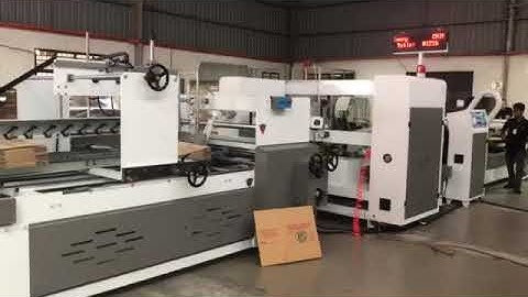 HRB-2400 Model Fully Automatic Folder Gluer With Automatic Stitching Machine .