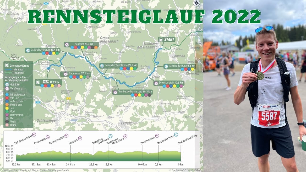 Rennsteiglauf 2022 - Schönster Marathon Deutschlands? - VLOG über mein Marathon Wochenende!