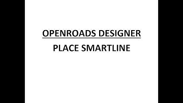 ORD - MicroStation - 4.1 - Place Smartline