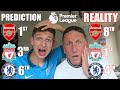 REACTING TO OUR PREMIER LEAGUE PREDICTIONS *GONE WRONG*