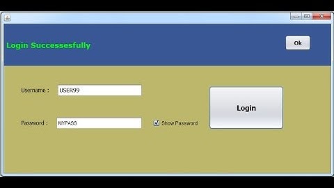 Java - How To Create Login Form With MySQL Database [with source code] Part 2