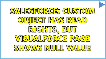 Salesforce: Custom object has read rights, but visualforce page shows null value