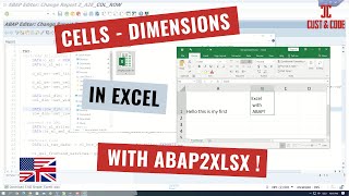 Output simple cells and change dimension in Excel (abap2xlsx) [english]