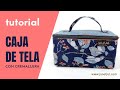 Como hacer una caja o maletin de tela con tapa, cremallera y asa | Tutorial Jan et Jul