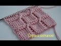 Узоры спицами. «Квадраты». Squares pattern