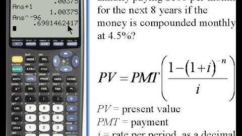 Calculating Present Value of an Annuity - TI-83/84  141-35