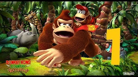 Donkey Kong Country Returns Part 1 Jungle 1-1 & 1-2 (Wii-3DS)