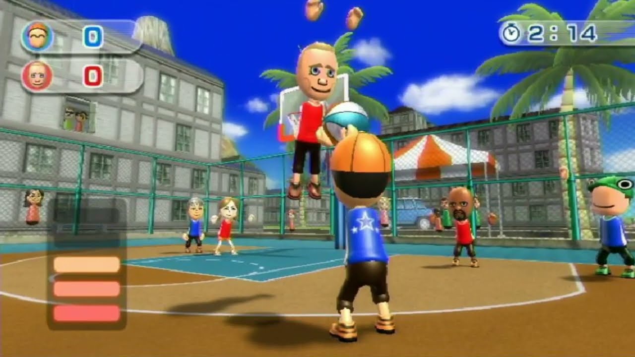 Macaroni Mii Plays: Wii Sports Resort Basketball - Pickup Game (My Gameplay)