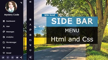 Sidebar Menu Using HTML and CSS