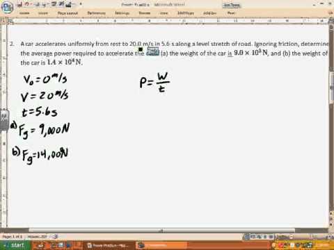 Power Practice - Example Problems #1 - YouTube