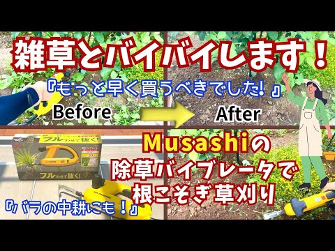 【ガーデニング】雑草のお悩み解消マシーン!Musashiの電動バイブレーターで根こそぎ除草 hqdefault
