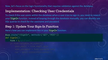 How to Verify if a User Exists in Your MySQL Database with Flask Efficiently