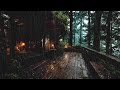 Cozy Cabin Rain Sounds for Deep Sleep and Relaxation (No Music, No Thunder, 8 Hours)