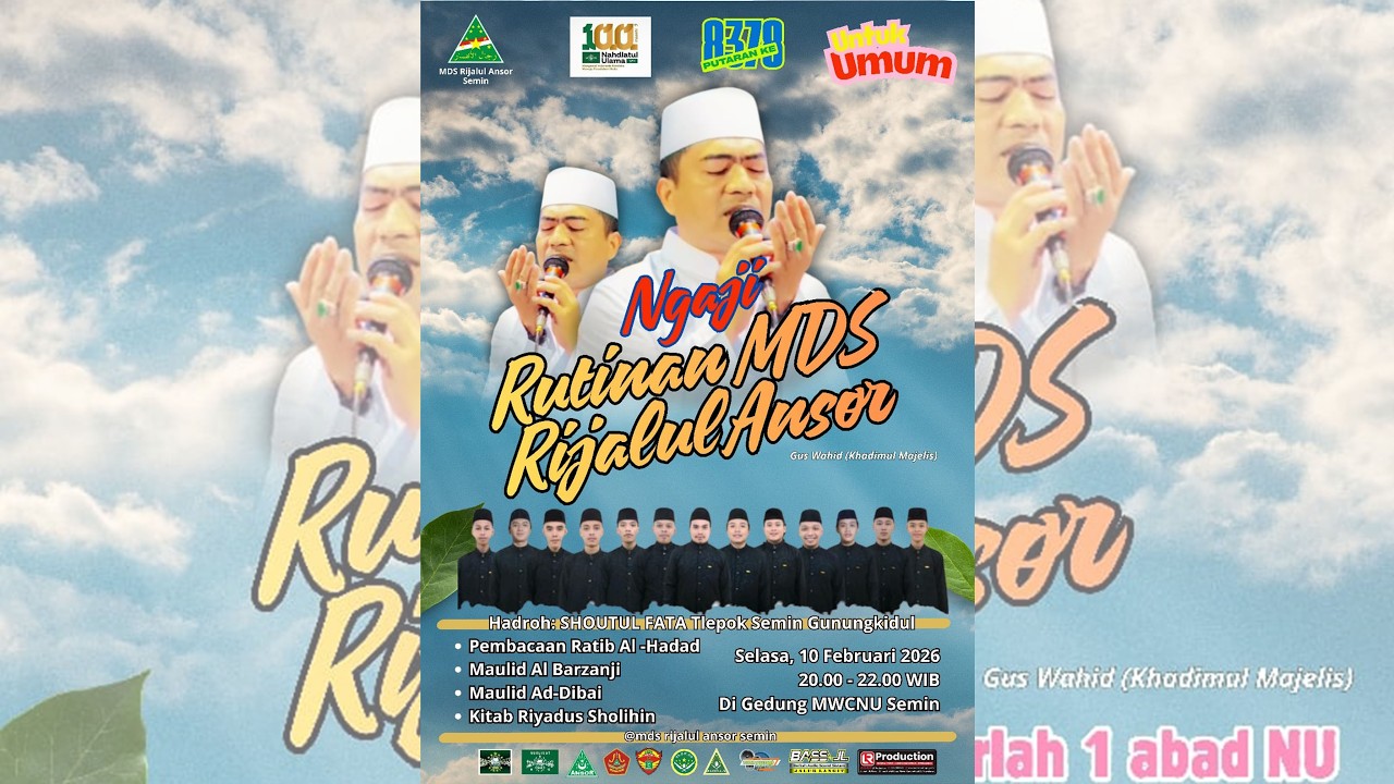 🔴RUTINAN RIJALUL ANSOR KAPANEWON SEMIN BERSAMA GUS WAHID SYARIFUDDIN AHMAD🔴10-02-2026