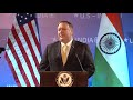 Secretary Pompeo's remarks on India Policy