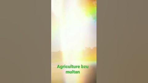 Agriculture department of bzu multan