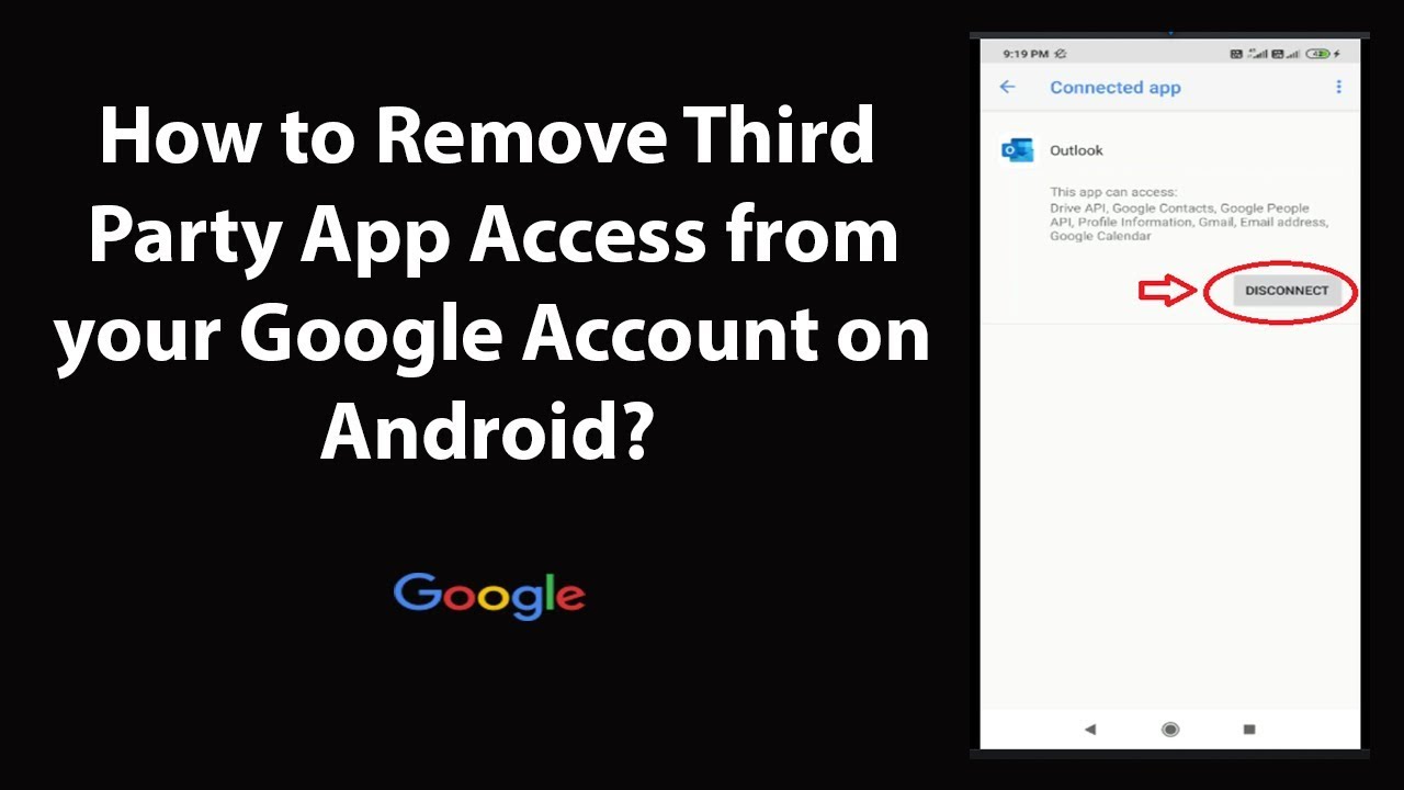 How To Remove Third Party App Access From Your Google Account On Android Youtube