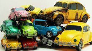 Bumblebee, Ironhide, Shockwave - Transformers Repaint! Tobot Robot Tritan Cars Color Changers Toys