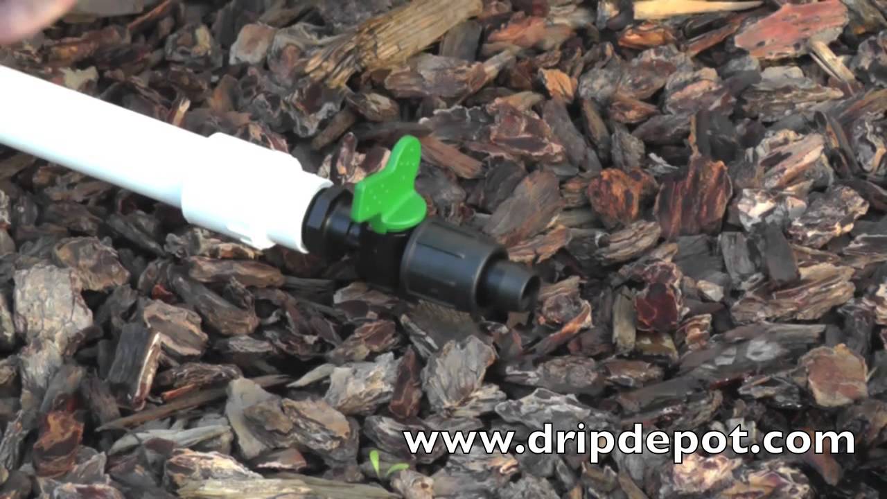 How To Attach Drip Irrigation Tubing Directly to PVC Pipe ...