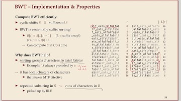 COMP526 Unit 7-7 2020-03-24 Compression: Burrows-Wheeler-Transform