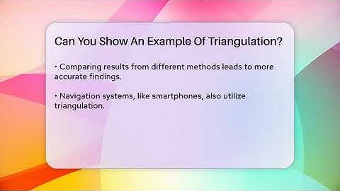 Can You Show An Example Of Triangulation? - The Documentary Reel