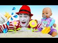 Смешные видео - Кукла БЕБИ БОН сажает Цветы! - Весёлая игра сад с Baby Bon. Детские мультики